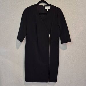 Hugo Boss Deazema Twill Jersey Dress Black Size 12